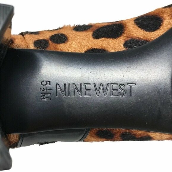 Nine West Wasabi 5 Booties Brown Leopard Print 5.5 - Picture 7 of 10